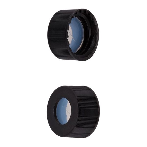 Microsolv Screw Cap black, 9 mm, with AQR clear Sil/PTFE Preslit Fitted Ribbed Septa, 100 pc/PAK