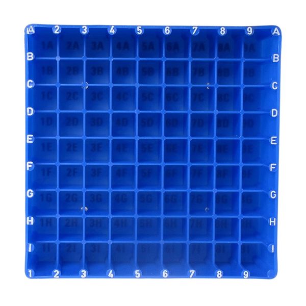Microsolv Storage Box/Rack, blue, for 81 x 2 ml Autosampler Vial