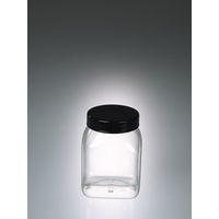 Product Image of Wide-necked box, square, PETG clear, 500 ml, w/cap