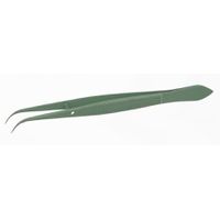Product Image of Tweezer, stainless steel, sharp, bent, PTFE coated, L = 145 mm