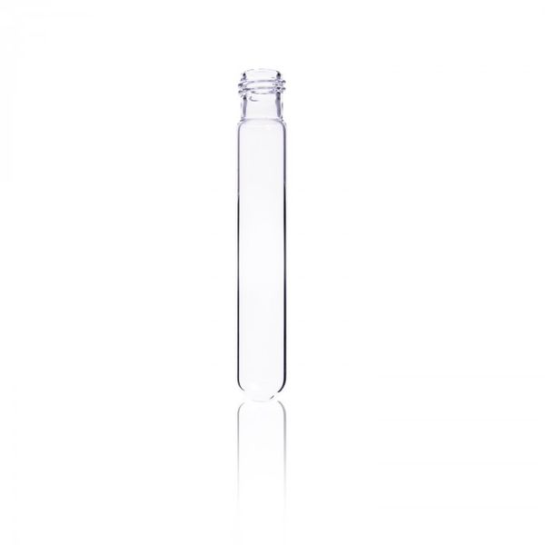 DWK Kimble Round Bottom Disposable Screw Thread Culture Tube, Boro clear, 30 ml, 18-415, Case of 250, 20 x 150 mm, 500 pc/PAK