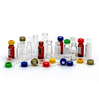 Product Image of 1.5 ml short thread bottle, clear glass, 1st hydrol. Class ND9, 32 x 11.6mm, wide opening, with label/fill markings, pre-assembled screw cap with septum SIL/PTFE, 1mm, 1000 pc/PAK