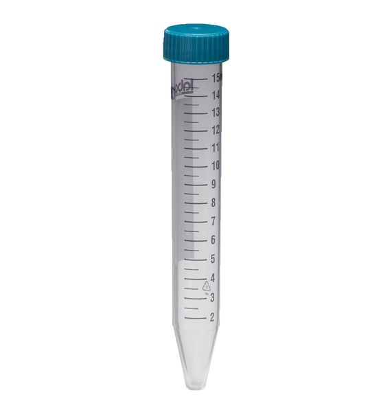 PerkinElmer Konische Superclear-Röhrchen mit flachen Kappen, 15 ml, 50 pro Beutel, 500 St/Pkg