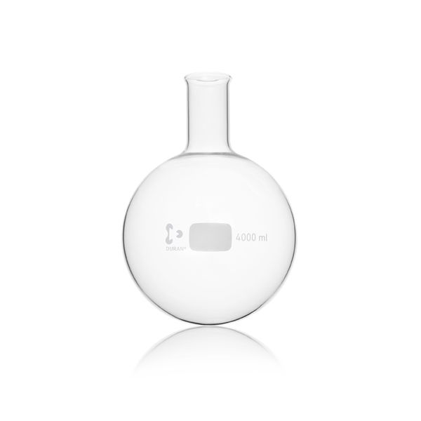 Duran Group Narrow neck round bottom flask, glass, 4000 ml, beaded rim