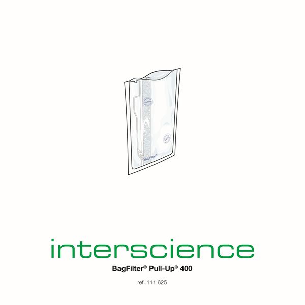 Interscience BagFilter Pull-Up 400, 400 ml, 190 x 300 mm, 20 x 25 pc/PAK, Filter bag on the side, for PCR and small volumes