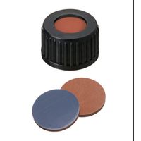 Product Image of Schraubkappe, ND18 PP, 1,6 mm, schw., Butyl rot/PTFE grau, 10x100/PAK