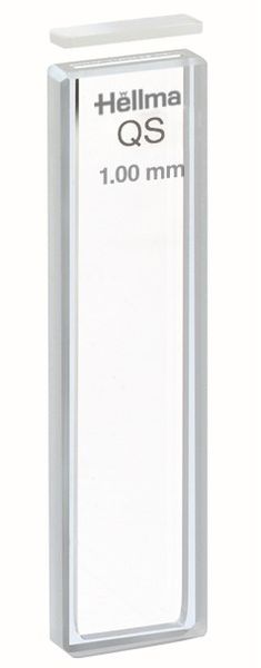 Hellma Macro Cell Pair, Type 100-QS, HP quartz glass with transmission index, WL 200 nm to 2500 nm, layer thickness 1 mm, glass lid, 350 μl