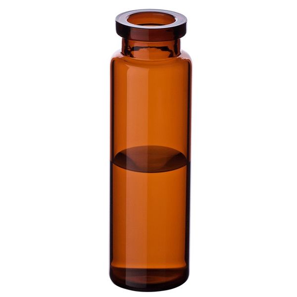 Microsolv Headspace Vial amber, 20 ml, Crimp Top 20 mm, Agilent Style, Flat Bottom, 100 pc/PAK