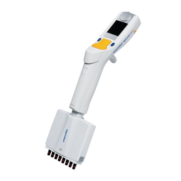 Eppendorf Xplorer plus, 8-channel, 15-300 μL, orange for pipette tips 300 μL