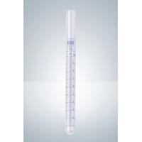 Product Image of Reagenzglas/DURAN, 20:0,1 ml runder Boden, NS-Schliff+Poly-Stopfen, blau graduiert, 10 St/Pkg