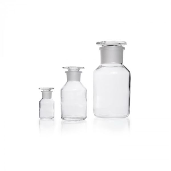 Duran Group Wide neck bottle, SLG (clear), NS 29/22, 100 ml, glass stopper, 10 pc/PAK