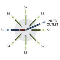 Product Image of Rotor seal 7 port 6-pos C75-Ventil, 1/16''.25mm, 50C/all pressures liq,E3