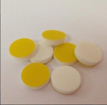 Ohio Valley 1/4'' (6 mm) Micro-Sep Type 174, Yellow TFE / Silikon Septa, 100/PAK