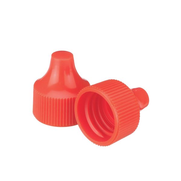 DWK Wheaton Orange PP-Kappe für Tropfflaschenspitze 20 mm und 30-125 ml Tropfflaschen, Größe 20-410, 1000 St/Pkg