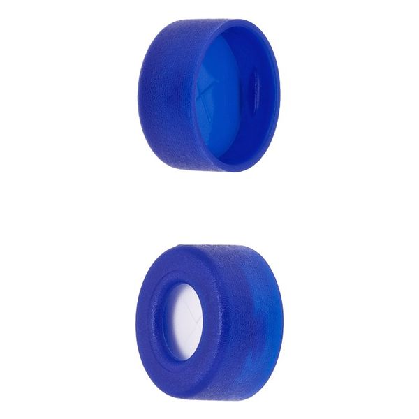 Microsolv Snap Cap blue, 11 mm, with Soft white Sil/blue PTFE Preslit Fitted Septa Natural, 100 pc/PAK