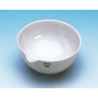 Product Image of Evaporating dish No. 109/5, diam. 125mm, round bottom, with spout, glazed, porcelain, 10 pcs.