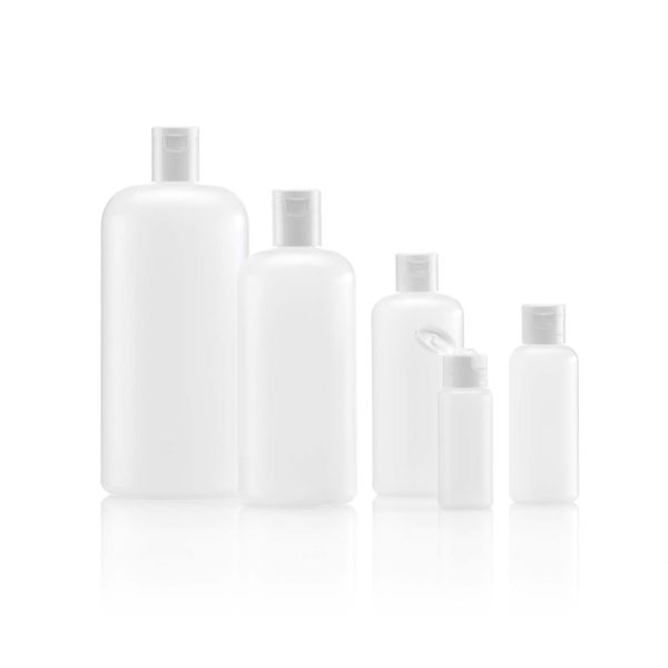 Kautex Rundflasche, HDPE, 100 ml, natur, Enghals, ohne Verschluss, 792 St/Pkg
