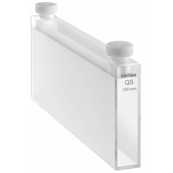 Hellma Makro-Küvette, Typ 110-QS, HP Quarzglas, WL 200-2500 nm, Schichtdicke 100 mm, 2 PTFE-Stopfen, 35.000 μl