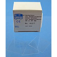 Product Image of Cover glasses for hemocytometers, CE, 30 x 30 mm, 10/PAK, old number: HE412/7