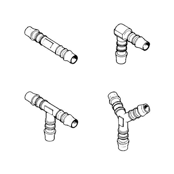 IDL GmbH Schlauchverbindungsstück, T-Form 25mm Schenkellänge 10 St.