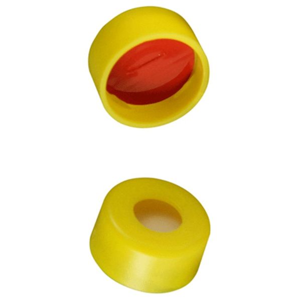 Microsolv Snap Cap yellow, with SOFT-Guard Septa SIL/PTFE, slit, 1000 pc/PAK