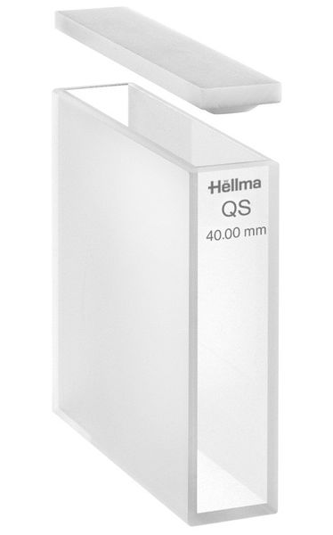 Hellma Macro Cell, Type 100-QS, high performance Quartz Glass, WL 200-2500 nm, Pathlength 40 mm, PTFE lid, 14,000 μl