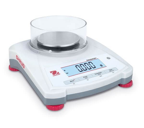 Ohaus Tragbare Waage Navigator, NV123, Ablesbarkeit (d) 0,001g, Wägebereich 120g, Plattform Ø93mm