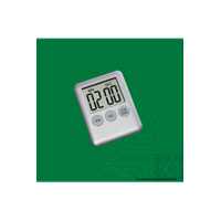 Product Image of Kurzzeitmesser, 99 min 59 sek., mit Magnet, mit Stoppuhr, Gehäuse silber, 70 x 53 x 8 mm