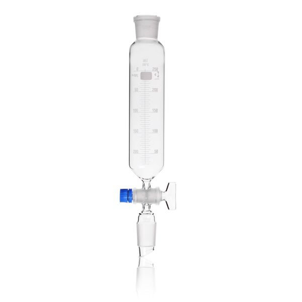 Duran Group DURAN Dropping funnel, cylindrical, graduated, stand. ground cone 29/32, NS stopcock and key retaining device, 250 ml