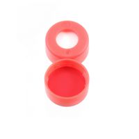 Product Image of SureSTART 11 mm, red PE, Snap Cap, Level 3, white Silicone/red PTFE Septum, 1.3 mm, 100 pc/PAK