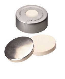 Altmann Analytik Bördelkappe, ND20 Al Headspace, 3,0 mm, Si weiß/Alfolie silber, farblos, 10x100/PAK