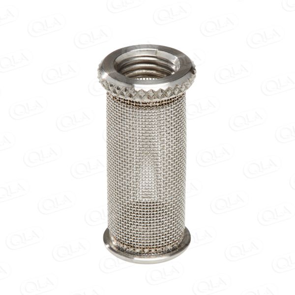 QLA 50 Mesh Mini Basket with 3/8-24 UNF Threaded End for Agilent/VanKel APP 7, 316 SS, Serialized, 1.3'' L x .60'' OD