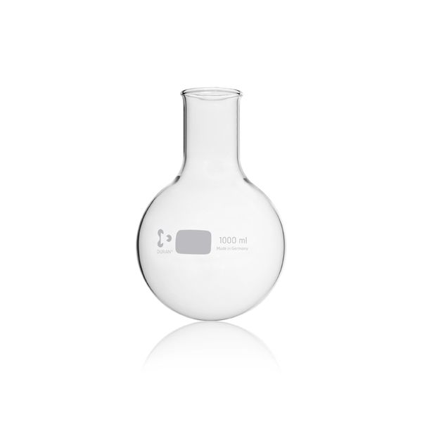 Duran Group Weithalsrundkolben, Glas, 1000 ml, mit Bördelrand, 10 St/Pkg