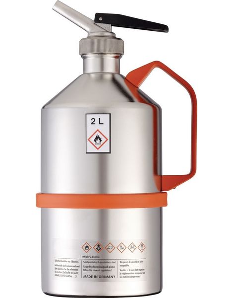 Bürkle Sicherheits - Kanne V4A, Dosierer, Überdruckverschluss, 2 l
