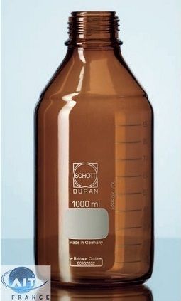 A.I.T. France Bottle GL45, 500 ml for Smart Healthy caps, brown glass