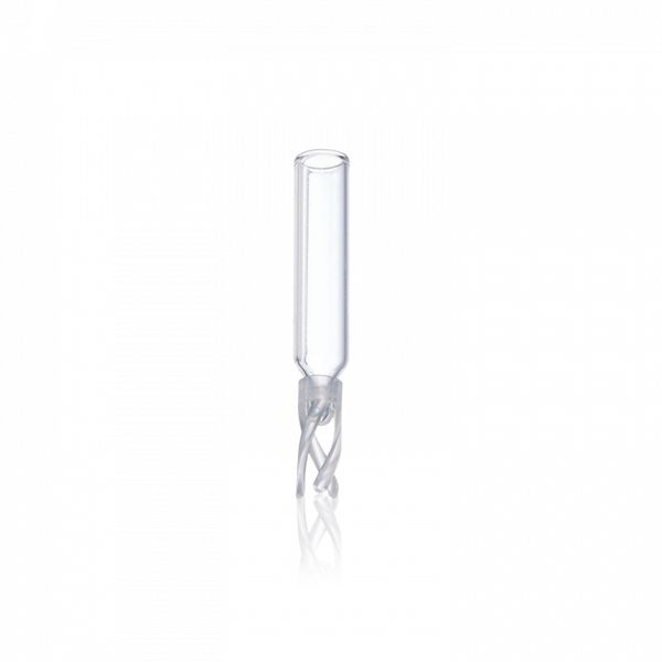 DWK Wheaton Mikroeinsatz, PP, 0,25ml, mit Feder unten, für 12 x 32 mm E-Z Fläschchen mit Bördelrand, 100 St/Pkg