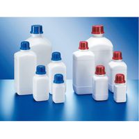 Product Image of Enghals-Chemikalienflasche, HDPE 1000 ml, weiß, ohne Verschluss, 72 St/Pkg, alte Nr.: KA31083992