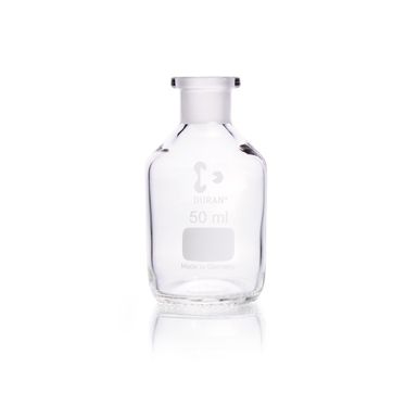 Duran Group Narrow neck bottle, clear glass, NS 14/15, 50 ml, w/o stopper, 10 pc/PAK