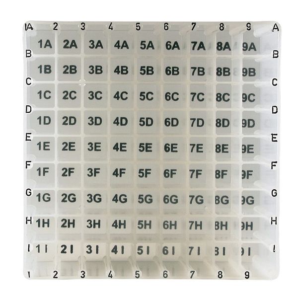 Microsolv Storage Box/Rack, transparent, for 81 x 2 ml Autosampler Vial