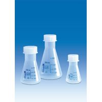 Product Image of Erlenmeyer Flask, PP, wide-mouth, transparent, GL 45, with bluescrew cap, PP, 250 ml, 6 pc/PAK