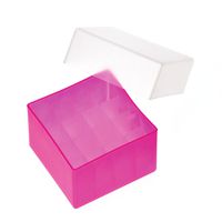 Product Image of PP Aufbewahrungsbox, pink, für 1,5ml Flaschen, oder 2ml Flachbodengläser, 16 Kavitäten