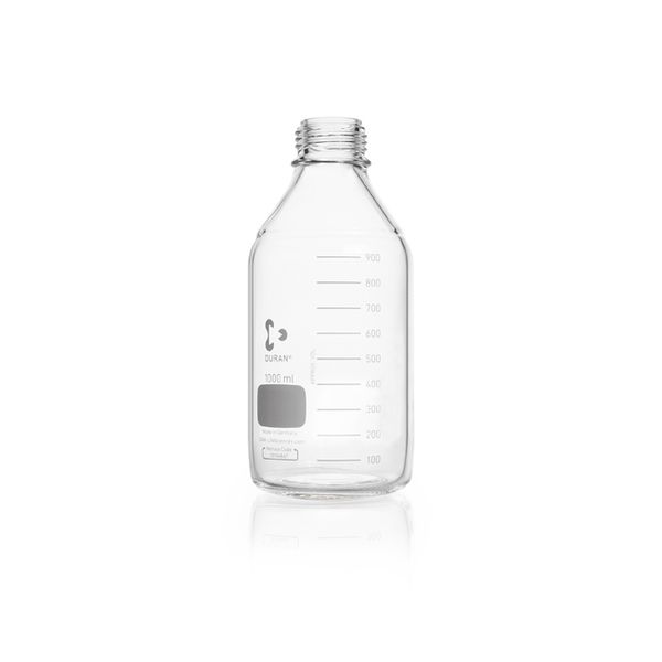 Duran Group Laborflasche, 1000 ml, Gewinde GL 45, mit Teilung, ohne Kappe+Ausgießring, 10 St/Pkg