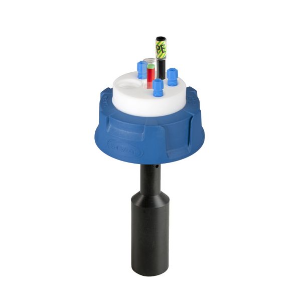 SCAT SafetyWasteCap, V2.0, S60/61, mechanische Füllstandskontrolle, 3x 3,2 mm AD, Erdungsanschluss + Anschluss für Abluftfilter