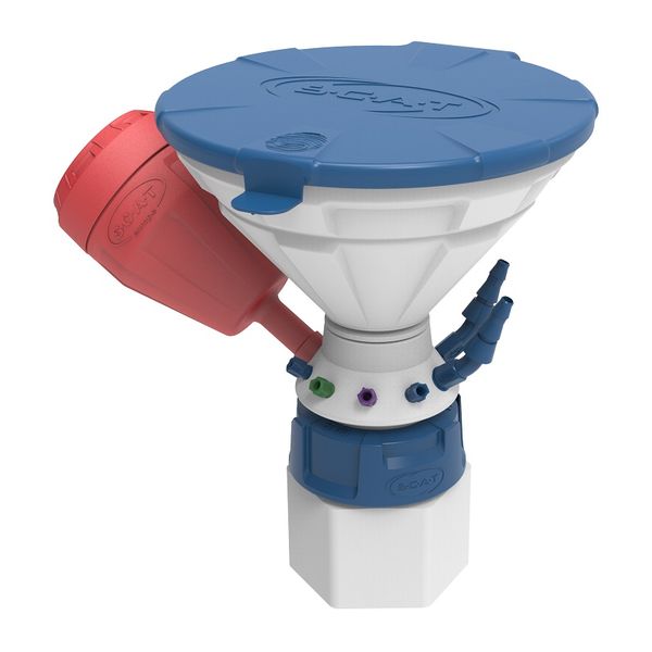 SCAT Universal Waste Hub ''JAN'', B53, safety funnel, 4x 1.6/2.3/3.2 mm OD, 4x PFA-blind plug