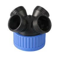 Product Image of ''Der Werner'' distributor 4-ways for HPLC rinsing bottle GLS80, HDPE electrostatic conductive, 4 x GL45 (m)