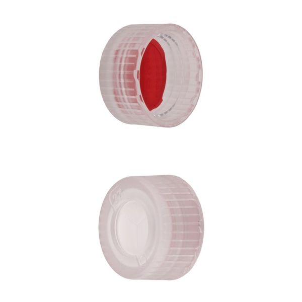 Microsolv Screw Cap Clear, 9 mm, with white Sil/red PTFE Preslit Partial (Y) Fitted Septa Ribbed, 100 pc/PAK