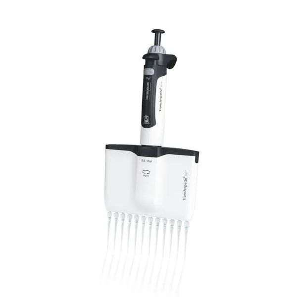 Brand GmbH & Co. KG 12-Kanal-Mikroliterpipette Transferpette pro -12, variabel, 0.5 - 10 μl, M12-10, DE-M