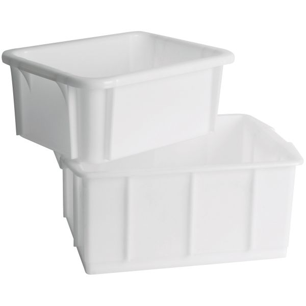 SCAT Auffangwanne, HDPE, weiß, nicht leitfähig, ohne Sockeleinsatz, Innen B×T×H: 290×385×200 mm, Außen B×T×H: 340×465×210 mm