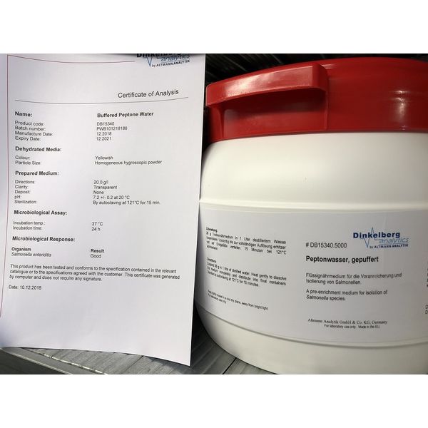 Dinkelberg Analytics Peptonwasser gepuffert, 5 kg