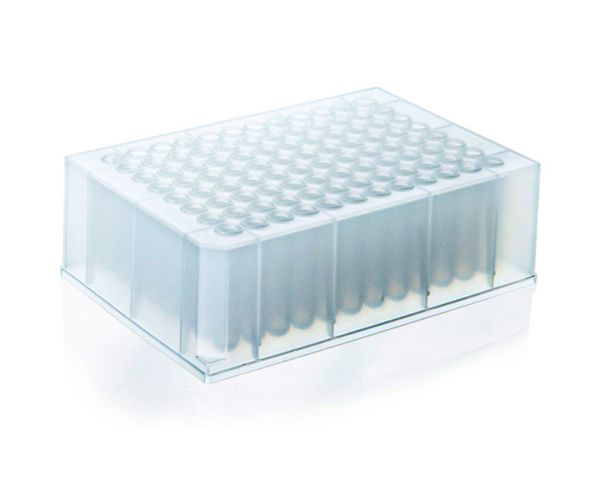 Brand GmbH & Co. KG 96-well Deep-well Platte, PP, U-Boden, well-Form rund, erhöhter Rand, 1,2 ml, BIO-CERT PCR-Q, 32 St/Pkg